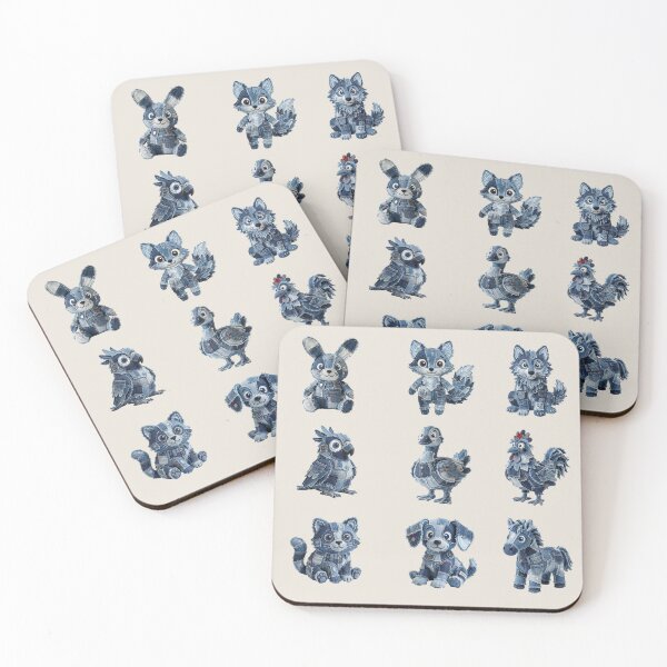 Item preview, Denim Patchwork Animal Collection Cute Fabric Style designed and sold by TatyanaArt.