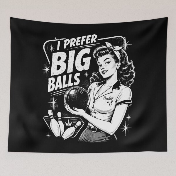 Item preview, I Prefer Big Balls Bowling Pinup Humor designed and sold by Victor Shadehorn.