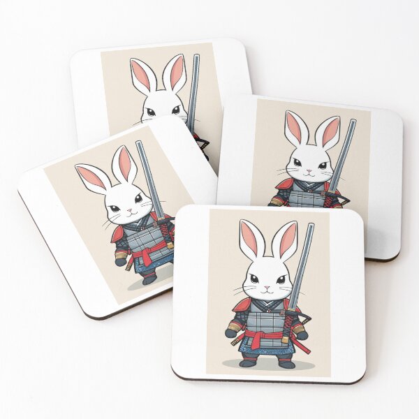 Item preview, Art - Anthropomorphic Rabbit, Stylized Japanese Warrior designed and sold by AnimeShin.