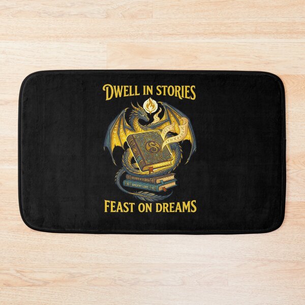 Item preview, Dwell In Stories Feast On Dreams Fantasy Dragon Reader designed and sold by TeeARTHY.