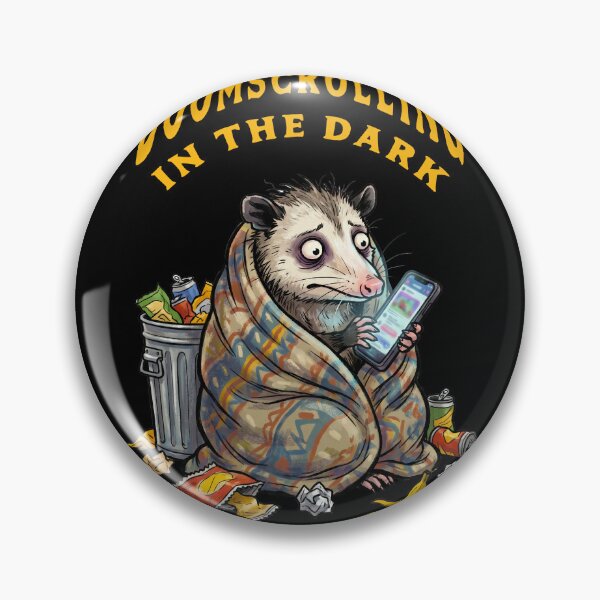 Item preview, Doomscrolling In The Dark Funny Possum Meme designed and sold by TeeARTHY.