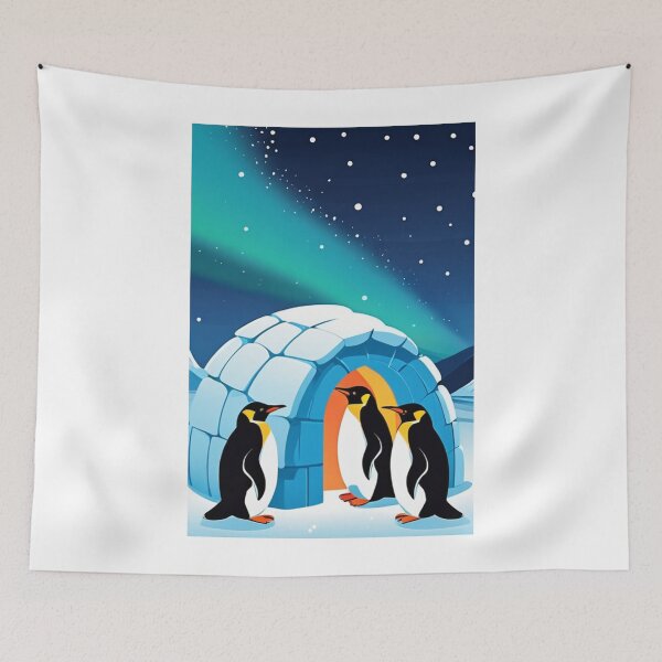 Item preview, Art - Arctic Scene Illustration, Fairytale Winter Atmosphere designed and sold by AnimeShin.