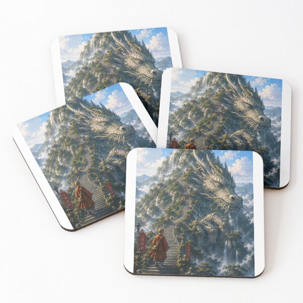 Item preview, The Sleeping Dragon Mountain – Japanese Fantasy Ukiyo-e Wall Art designed and sold by Substance_life.