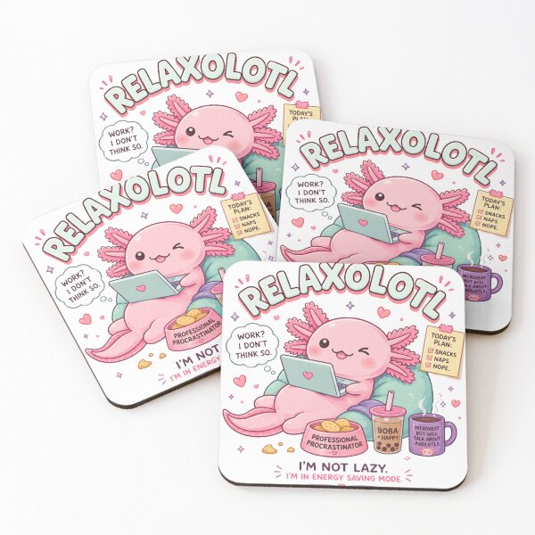 Item preview, Cute Relax A Lot Axolotl Funny designed and sold by SMARTKIT  DESIGNAGENCY.