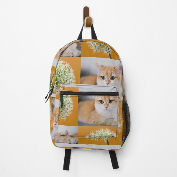 Item preview, Cute Cat and Garlic Flower Pattern Collage designed and sold by JurateArt-DK.