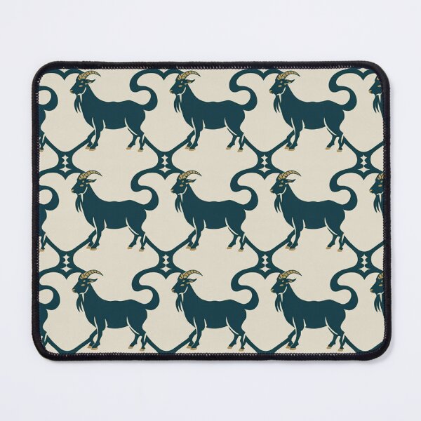 Item preview, Capricorn Goat Zodiac Pattern | Elegant Teal Seamless Repeat designed and sold by Midnight Veil Designs.