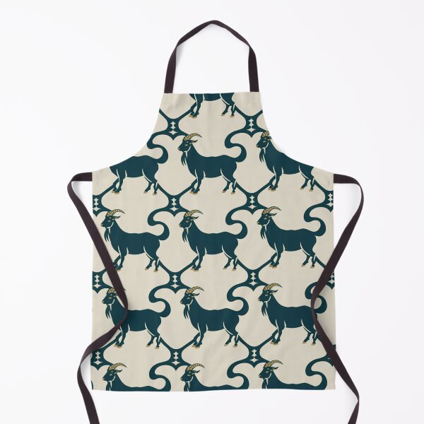 Item preview, Capricorn Goat Zodiac Pattern | Elegant Teal Seamless Repeat designed and sold by Midnight Veil Designs.