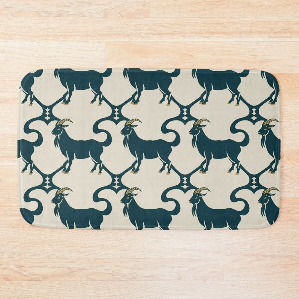 Item preview, Capricorn Goat Zodiac Pattern | Elegant Teal Seamless Repeat designed and sold by Midnight Veil Designs.