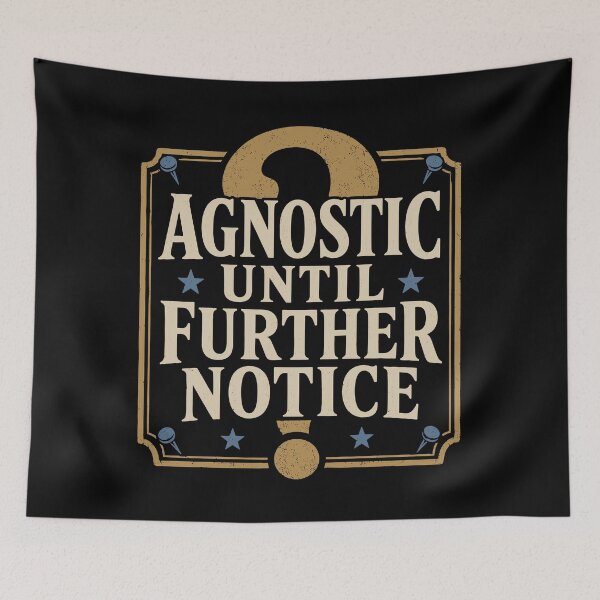 Item preview, Agnostic But Tired Funny Agnostic Gift designed and sold by AndreasMei.