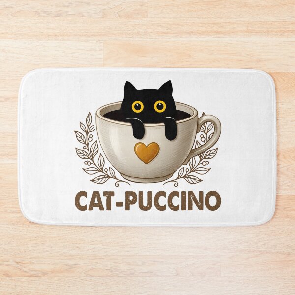 Item preview, Cat-puccino funny capuchino coffee cat parody designed and sold by PurrfectHome.