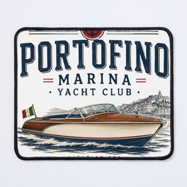 Item preview, Portofino Marina Vintage Boat | Italian Wooden Yacht Club Design designed and sold by Asfyi.