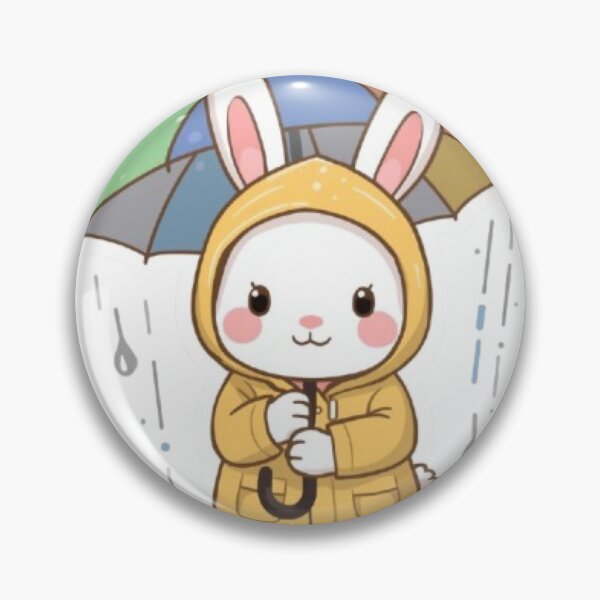 Item preview, Cute Rainy Bunny Kawaii Sticker | Adorable Rabbit with Umbrella designed and sold by Stylestickers55.