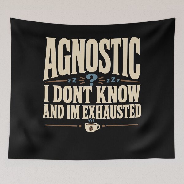 Item preview, Agnostic But Tired Funny Agnostic Gift designed and sold by AndreasMei.