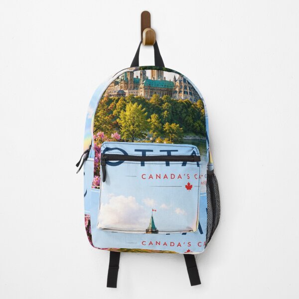 Item preview, Ottawa Canada Travel Poster | Parliament Hill Rainbow Wall Art designed and sold by ElartedeNoel.