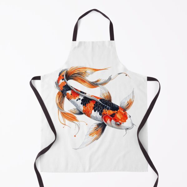 Item preview, Japanese Koi Fish Orange Watercolor Illustration designed and sold by BetweenForms.