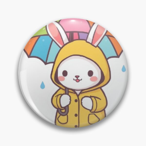 Item preview, Kawaii Rain Bunny Sticker | Cute Chibi Rabbit Gift designed and sold by Stylestickers55.