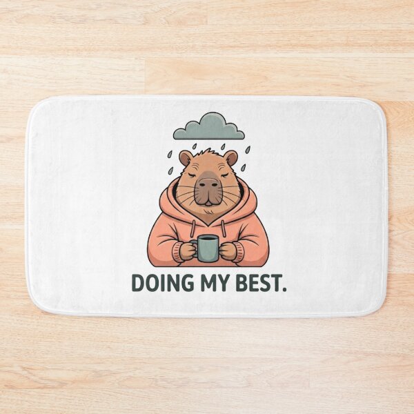 Item preview, Doing My Best Capybara | Cute Capybara| Funny Positive Affirmation | Cozy Animal Gift designed and sold by Softbear Atelier.