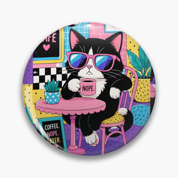 Item preview, Kawaii Grumpy Cat with Glasses "NOPE" | Introverted Humor and Coffee designed and sold by JulianBurgos94.