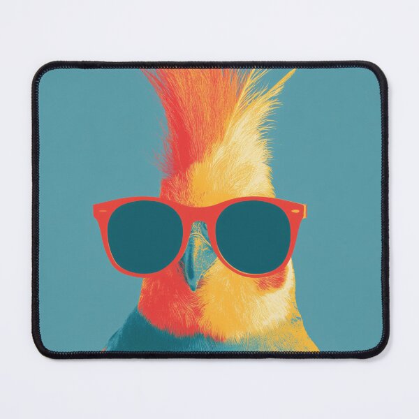 Item preview, COCKATIEL PUNK ROCK PARROT ART designed and sold by MarkedArtPrints.