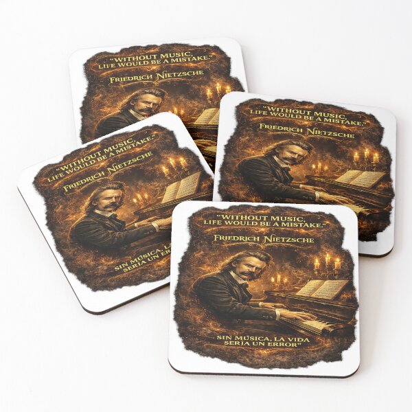 Item preview, Friedrich Nietzsche Quote | "Without Music, Life Would Be a Mistake" | Philosophy Music Art Bilingual ES/EN designed and sold by Alchemy Forge.