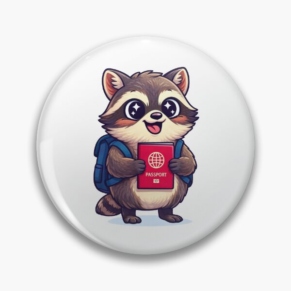 Item preview, Cute Raccoon Traveler Vacation Mode designed and sold by Fikuall.