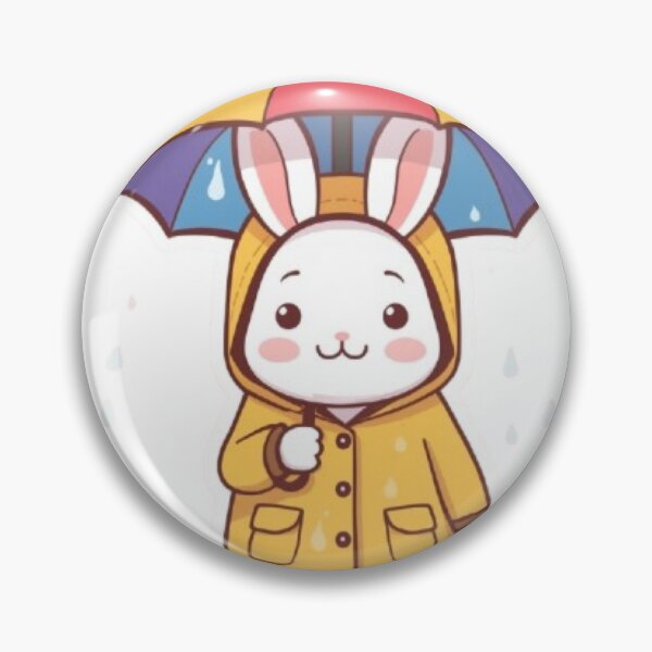 Item preview, Cute Bunny in Rain | Kawaii Rabbit Sticker designed and sold by Stylestickers55.