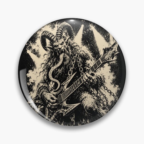 Item preview, Krampus Playing Death Metal Yule Ghoul designed and sold by Victor Shadehorn.