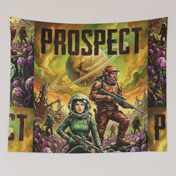 Item preview, Prospect Retro Sci-Fi Space Survival Indie Thriller Tribute Art Movie Poster designed and sold by Art's Diner.