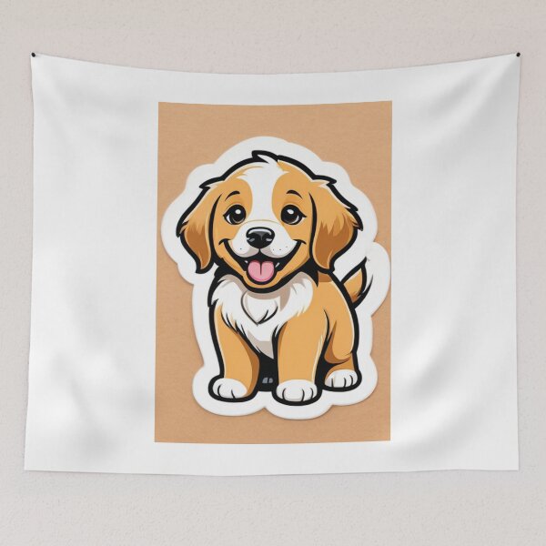Item preview, Art - Cartoon Dog, Cheerful and Childlike Illustration designed and sold by AnimeShin.