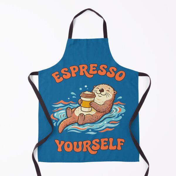 Item preview, Espresso Yourself Funny Otter Coffee Pun designed and sold by TeeARTHY.