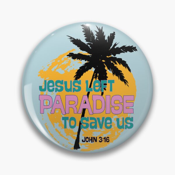 Item preview, Jesus Saves John 316  Love Tropical Paradise Summer Palm Tree Retro designed and sold by Forevermore.