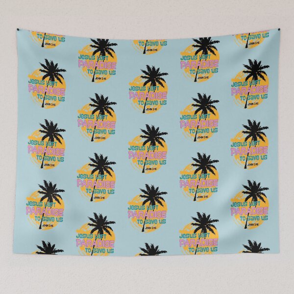 Item preview, Jesus Saves John 316  Love Tropical Paradise Summer Palm Tree Retro designed and sold by Forevermore.