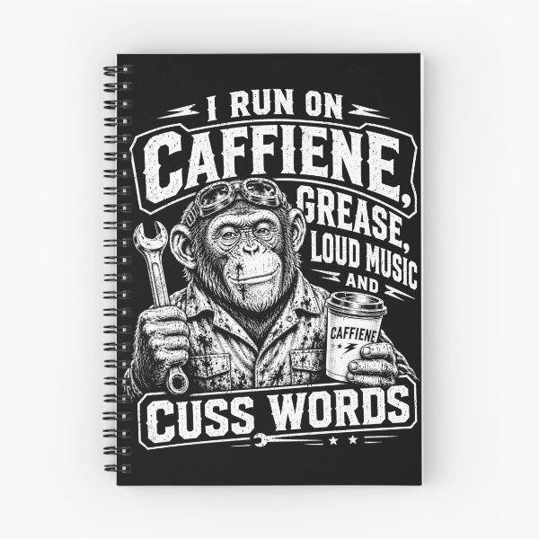 Item preview, Caffeine Grease Loud Music Monkey Mechanic designed and sold by Victor Shadehorn.
