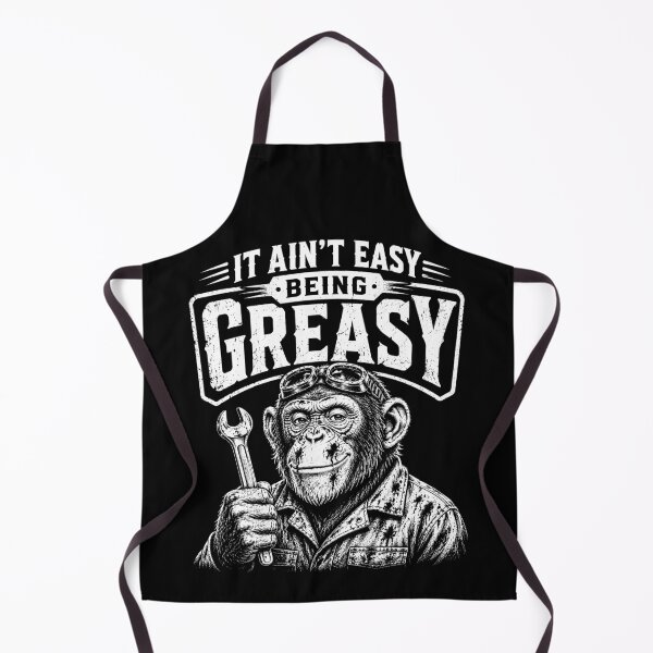 Item preview, It Ain’t Easy Being Greasy Mechanic Monkey designed and sold by Victor Shadehorn.