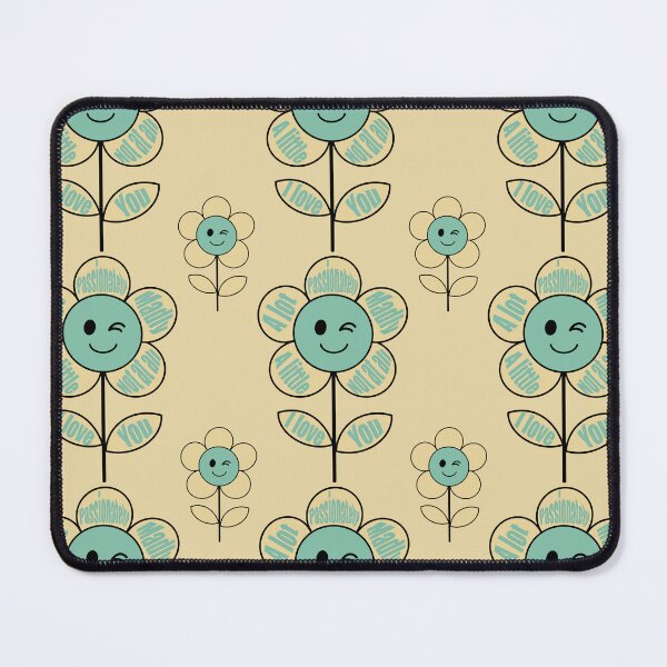 Item preview, I Love You - Beige Funny Flowers E9 designed and sold by StefanStudioArt.