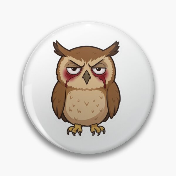 Item preview, Tired and Grumpy Cartoon Owl Silhouette designed and sold by shop0102.
