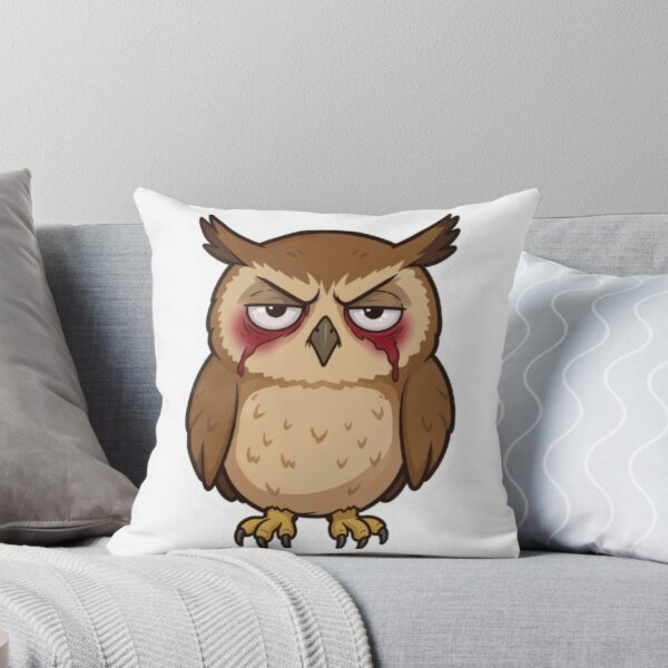 Item preview, Tired and Grumpy Cartoon Owl Silhouette designed and sold by shop0102.