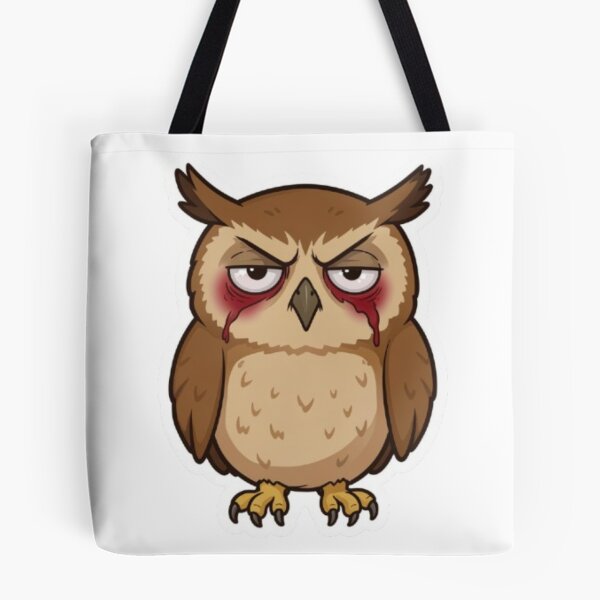 Item preview, Tired and Grumpy Cartoon Owl Silhouette designed and sold by shop0102.