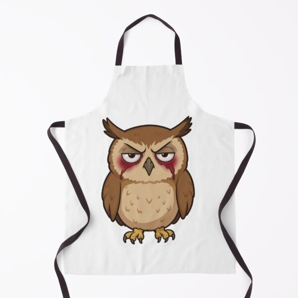 Item preview, Tired and Grumpy Cartoon Owl Silhouette designed and sold by shop0102.