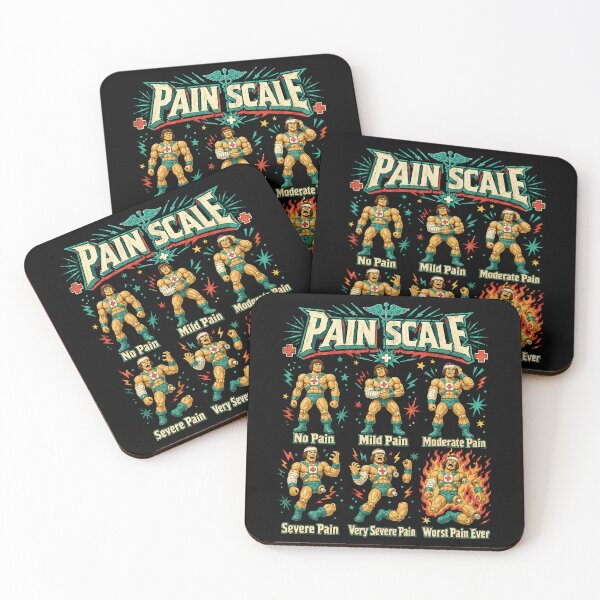Item preview, Retro Hero Pain Scale Medical Humor designed and sold by Victor Shadehorn.
