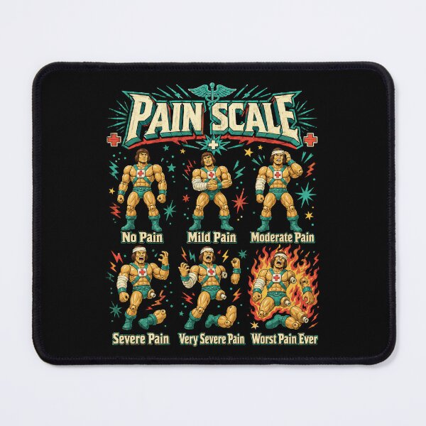 Item preview, Retro Hero Pain Scale Medical Humor designed and sold by Victor Shadehorn.