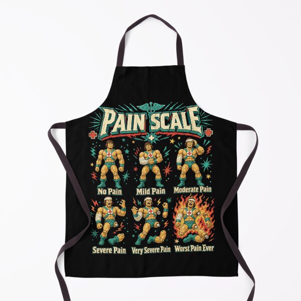 Item preview, Retro Hero Pain Scale Medical Humor designed and sold by Victor Shadehorn.