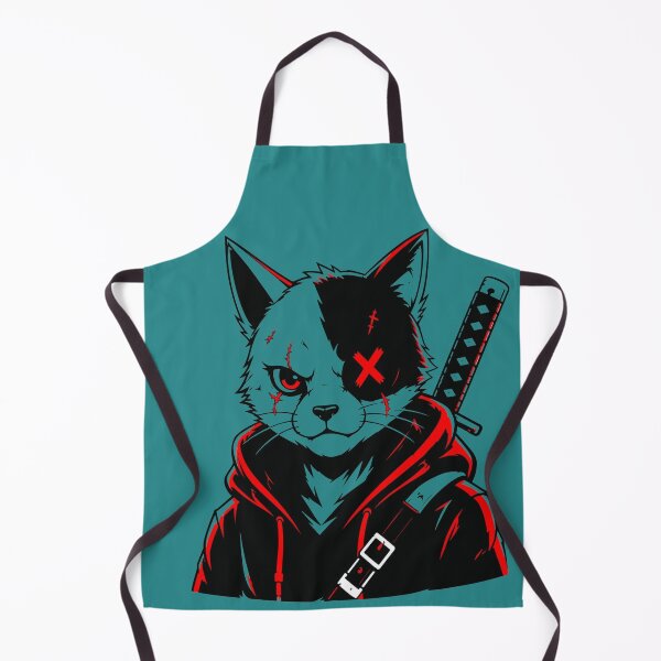 Item preview, Ninja Samurai Cat – Dark Katana Anime Mascot designed and sold by RAYBIL.