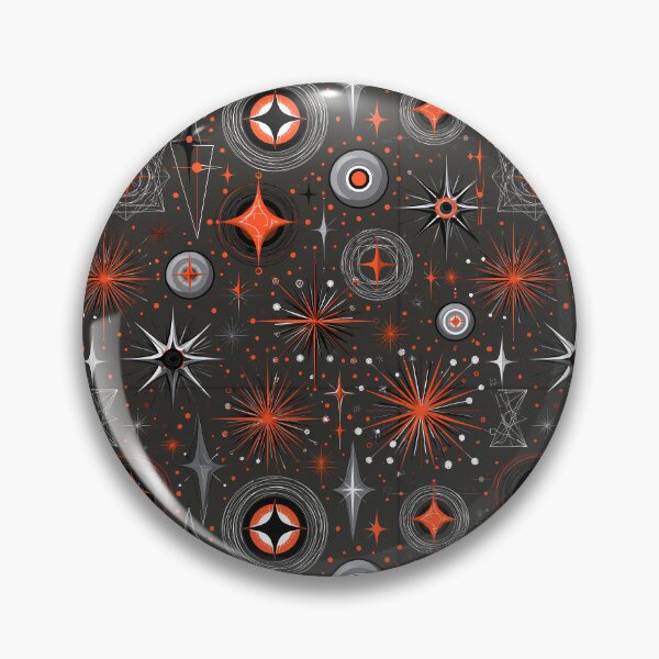 Item preview, Dark Atomic Starburst Pattern – Mid Century Modern Retro Space Age Design designed and sold by Skolyak.