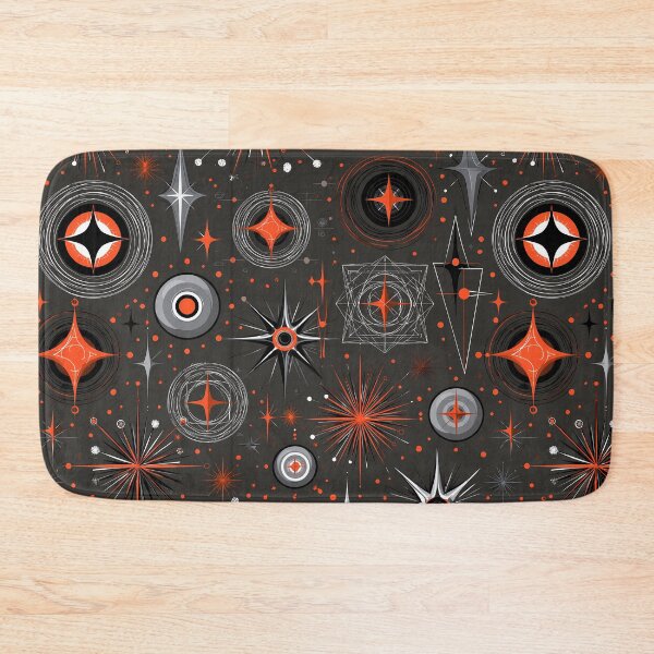 Item preview, Dark Atomic Starburst Pattern – Mid Century Modern Retro Space Age Design designed and sold by Skolyak.