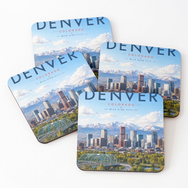 Item preview, Denver Colorado Travel Poster | Mile High City Skyline Wall Art designed and sold by ElartedeNoel.