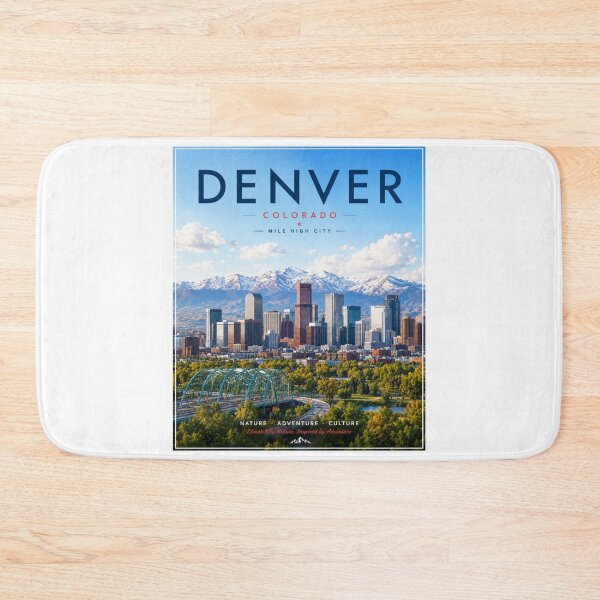 Item preview, Denver Colorado Travel Poster | Mile High City Skyline Wall Art designed and sold by ElartedeNoel.