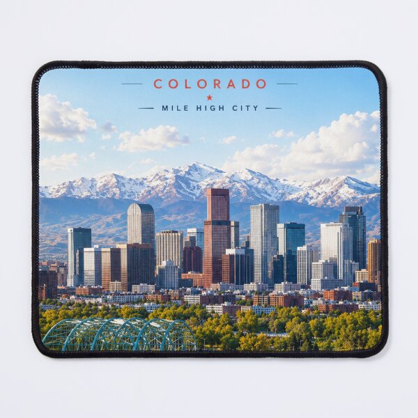 Item preview, Denver Colorado Travel Poster | Mile High City Skyline Wall Art designed and sold by ElartedeNoel.