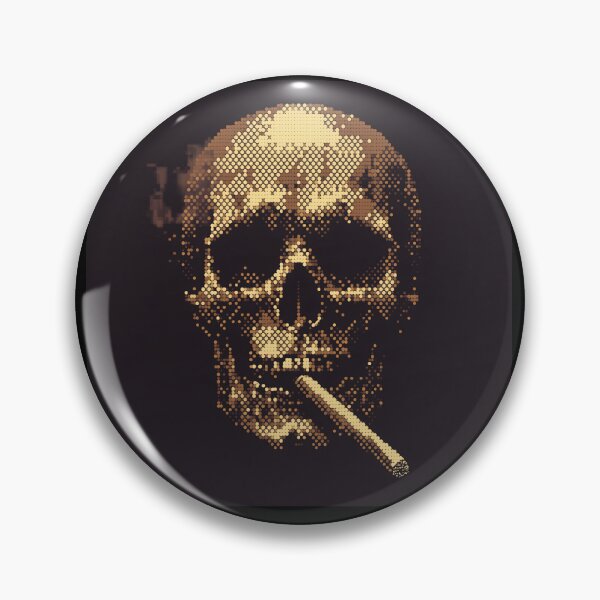 Item preview, Halftone Smoking Skull designed and sold by ClubVacay.