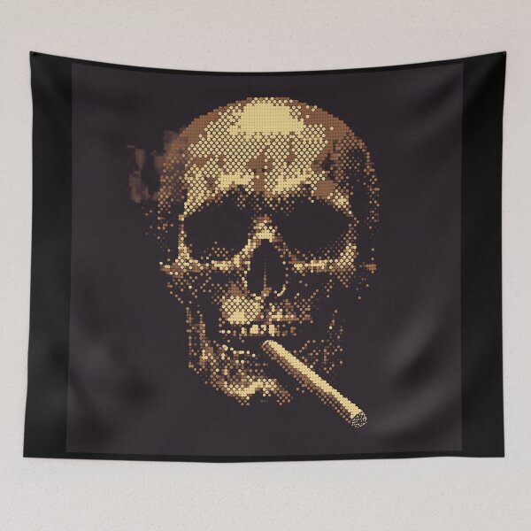 Item preview, Halftone Smoking Skull designed and sold by ClubVacay.